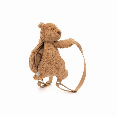 Jellycat Bartholomew Bear Backpack Bag New Zealand | CVJZT0623